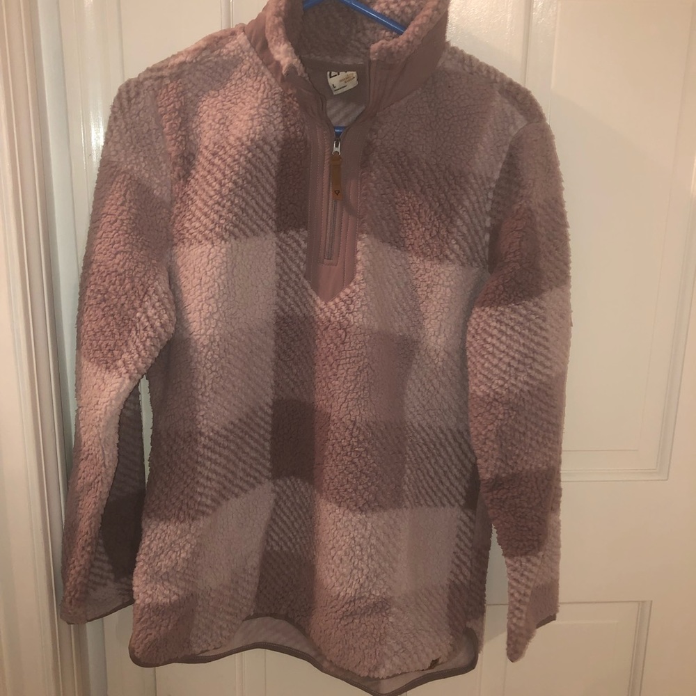 Fuzzy purple quarter zip